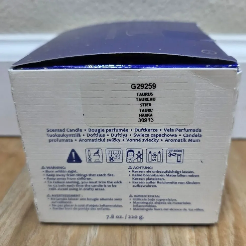 🩵NIB PartyLite Taurus Celestial Lights 7.8oz Scented Candle